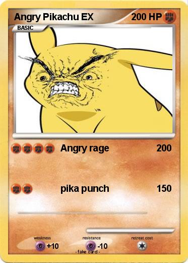 Pokemon Angry Pikachu EX