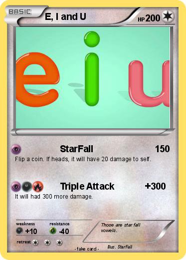 Pokemon E, I and U