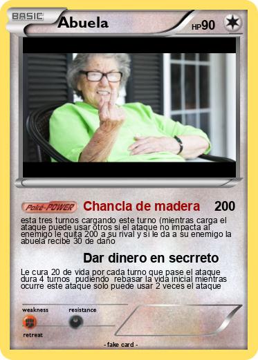 Pokémon Abuela 23 23 - Chancla de madera - Mi carta pokémon