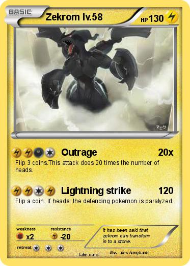 Pokemon Zekrom lv.58