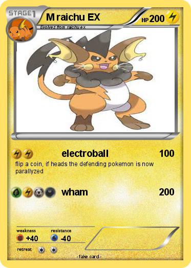 Pokemon M raichu EX