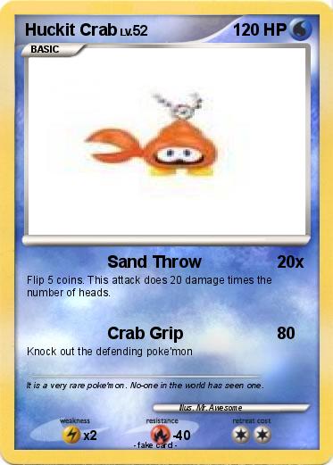 Pokemon Huckit Crab