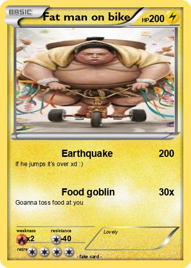 Pokemon Fat man on bike
