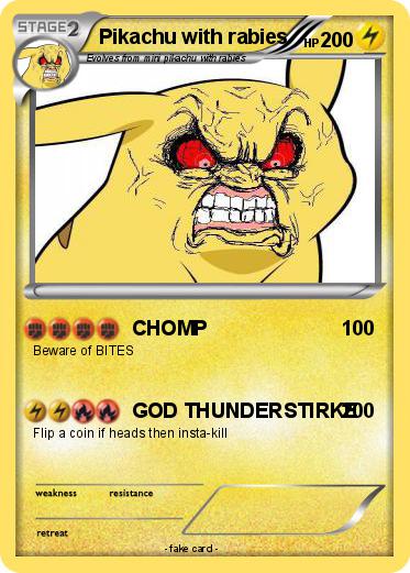 Pokemon Pikachu with rabies