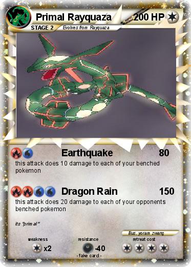 Pokémon Primal Rayquaza 10 10 - Earthquake - My Pokemon Card