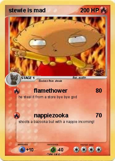 Pokemon stewie is mad