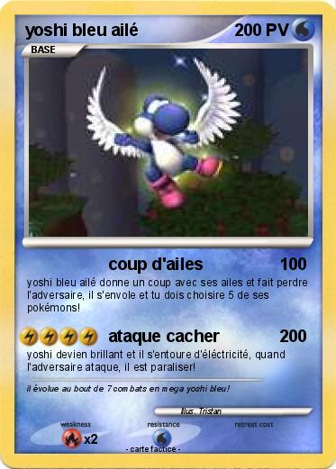 Pokemon yoshi bleu ailé