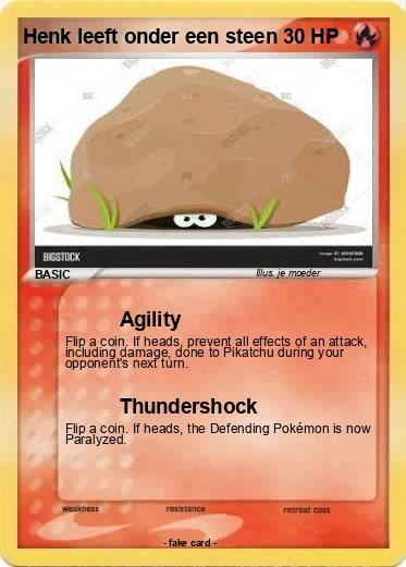 Pokemon Henk leeft onder een steen