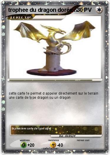 Pokemon trophee du dragon dorée