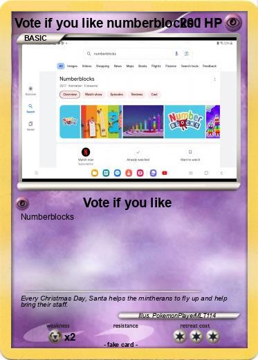 Pokemon Vote if you like numberblocks !