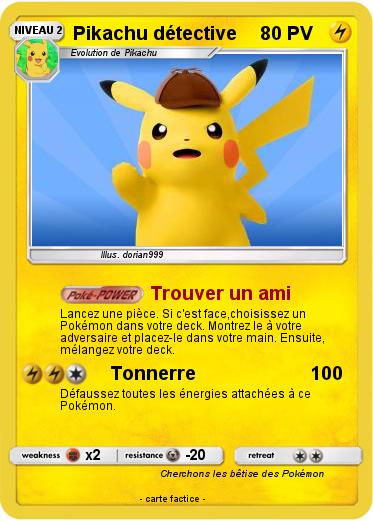 Pokemon Pikachu détective