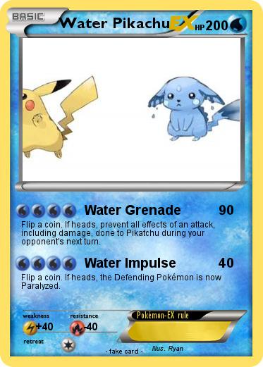 Pokemon Water Pikachu