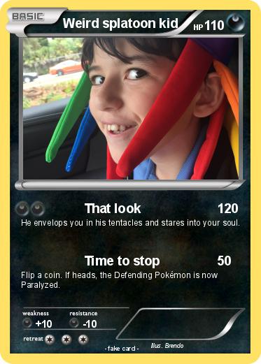 Pokemon Weird splatoon kid