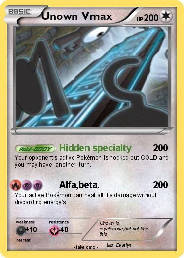 Pokemon Unown Vmax