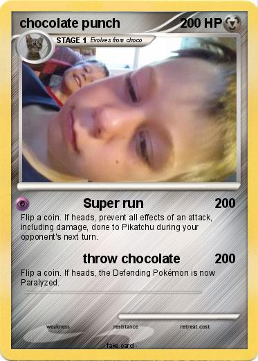 Pokemon chocolate punch