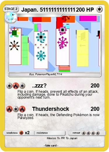 Pokemon Japan. 5111111111111