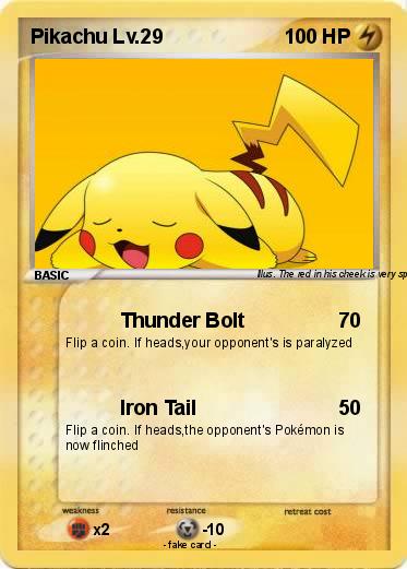 Pokemon Pikachu Lv.29