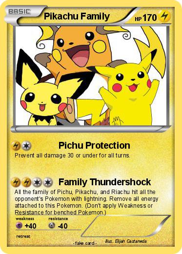 Pokemon Pikachu Family
