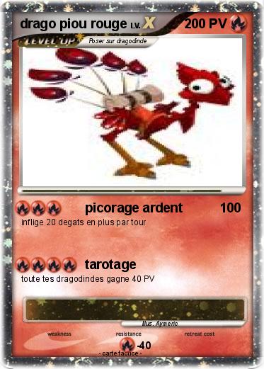 Pokemon drago piou rouge