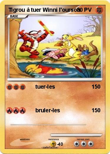 Pokemon Tigrou à tuer Winni l'ourson