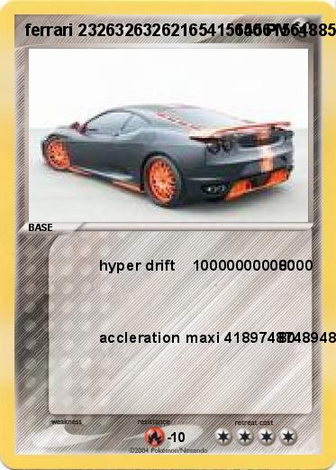 Pokemon ferrari 232632632621654156456156488545