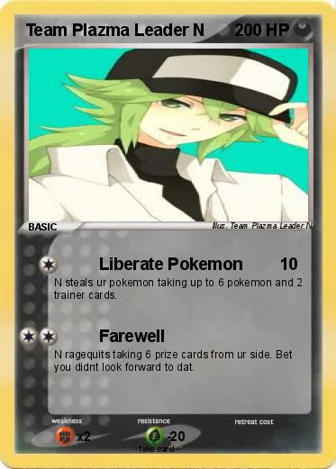 Pokemon Team Plazma Leader N