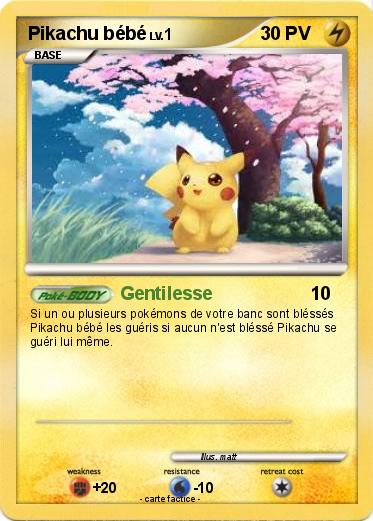 Pokemon Pikachu bébé