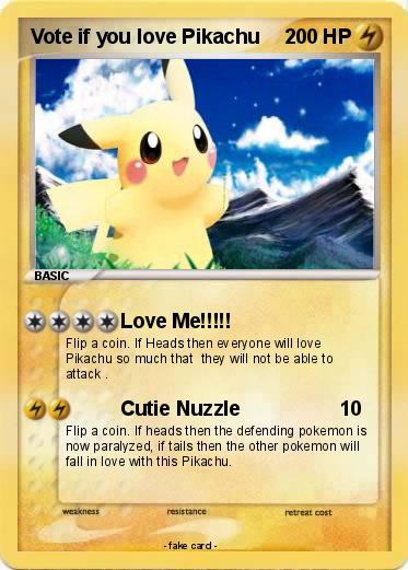 Pokemon Vote if you love Pikachu
