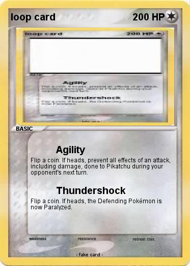 Pokemon loop card