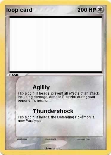 Pokémon loop card - Agility - My Pokemon Card