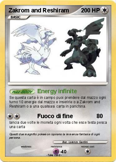 Pokemon Zakrom and Reshiram