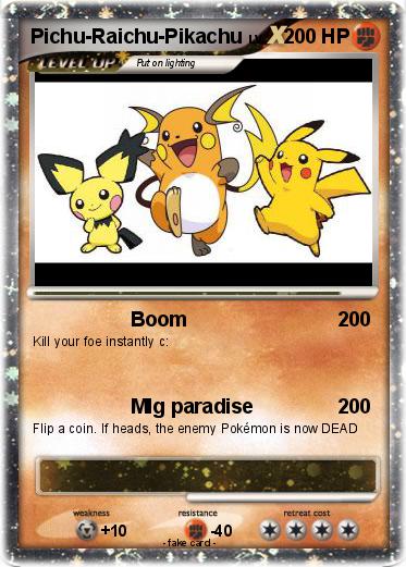 Pokemon Pichu-Raichu-Pikachu