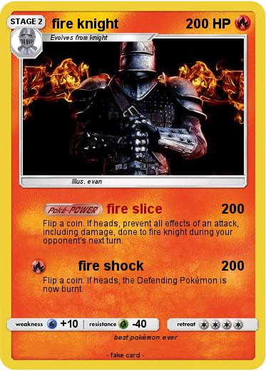 Pokemon fire knight