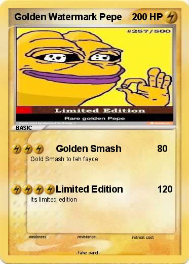 Pokemon Golden Watermark Pepe