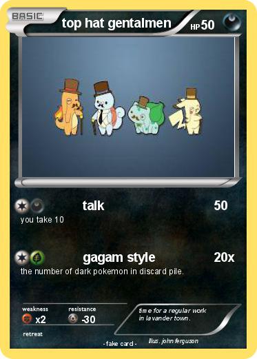 Pokemon top hat gentalmen