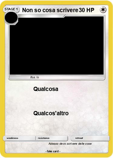 Pokemon Non so cosa scrivere