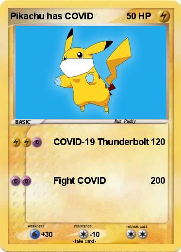 Pokemon Pikachu has COVID