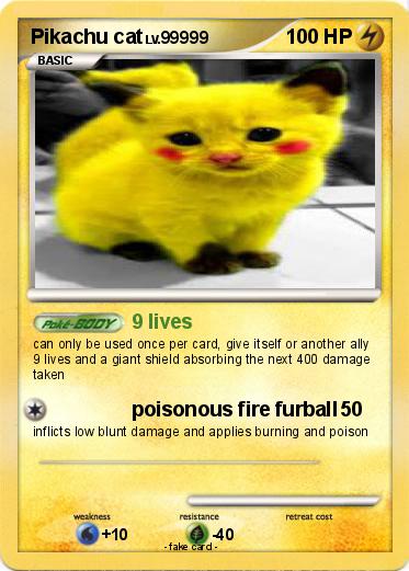 Pokemon Pikachu cat