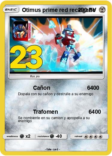 Pokemon Otimus prime red recalgado