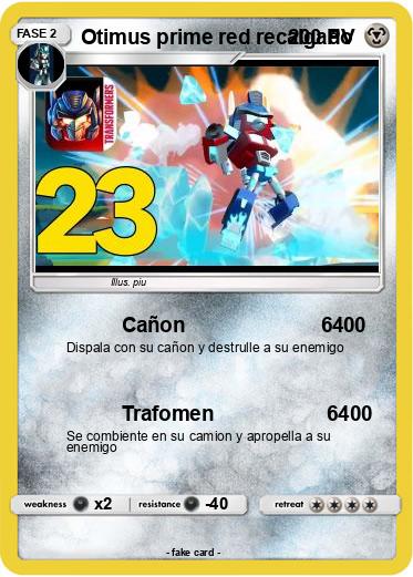 Pokemon Otimus prime red recalgado