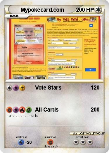 Pokemon Mypokecard.com