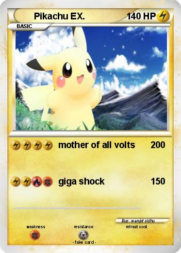 Pokemon Pikachu EX.