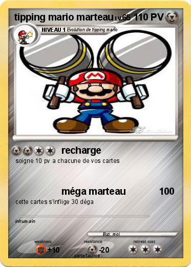 Pokemon tipping mario marteau