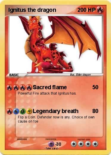 Pokemon Ignitus the dragon