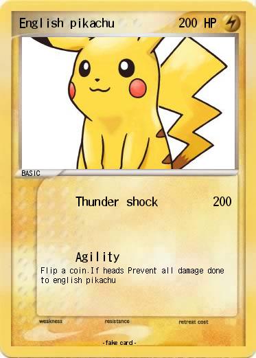 Pokemon English pikachu