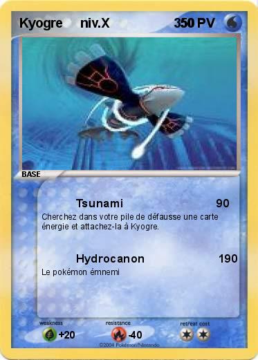 Pokemon Kyogre     niv.X                  350