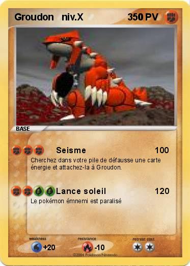 Pokemon Groudon   niv.X                 350