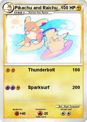 Pokemon Pikachu and Raichu