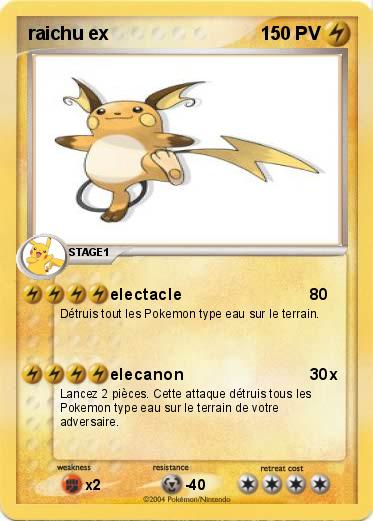 Pokemon raichu ex