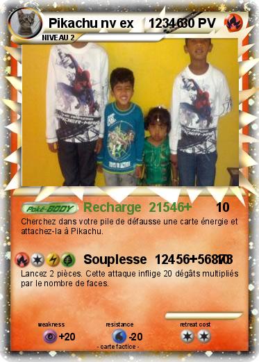 Pokemon Pikachu nv ex    12346